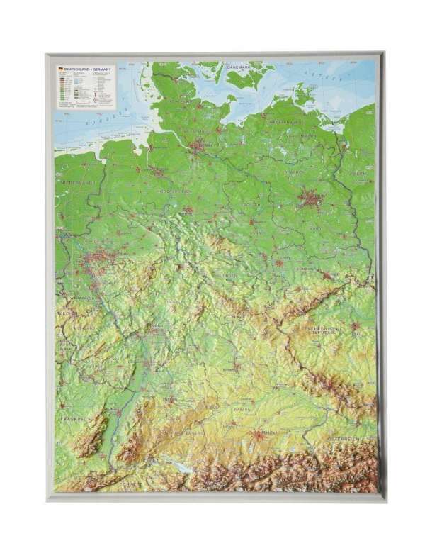 Cover for Georelief · Deutschland Klein 1:2.4Mio: Reliefkarte Von Deutschland Klein Din A3 (Tiefgezoge (Book)