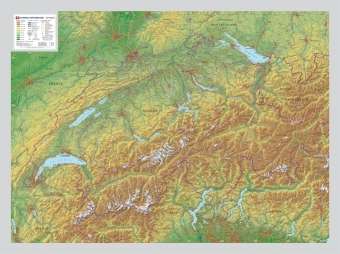 Cover for Georelief · Schweiz 1:500.000 Ohne Rahmen: Reliefkarte Schweiz 1:500.000 Ohne Rahmen (Tiefge (Book)