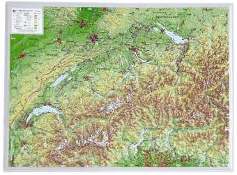 Cover for Georelief · Schweiz 1:1.0Mio: Reliefkarte Schweiz Klein Din A3 (Tiefgezogenes Kunststoffreli (Book)