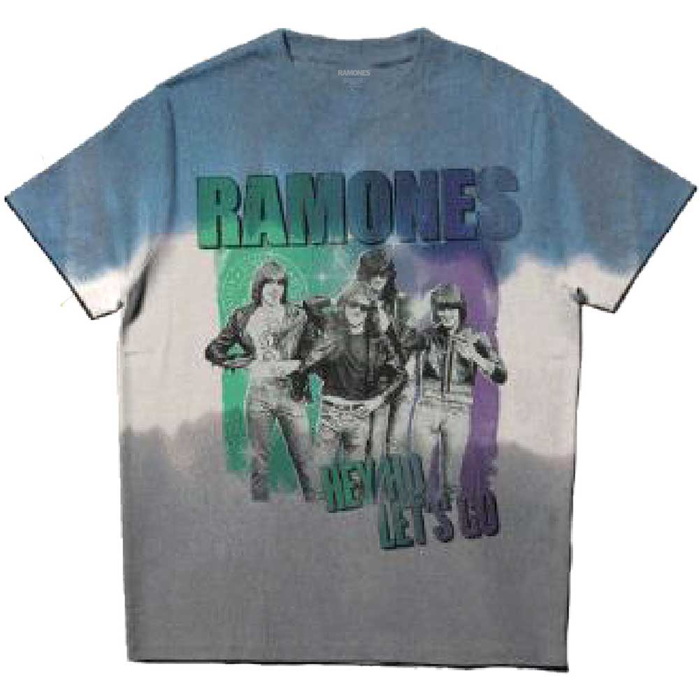 Cover for Ramones · Ramones Unisex T-Shirt: Hey Ho Retro (Blue) (Wash Collection) (T-shirt) [size S] (2022)