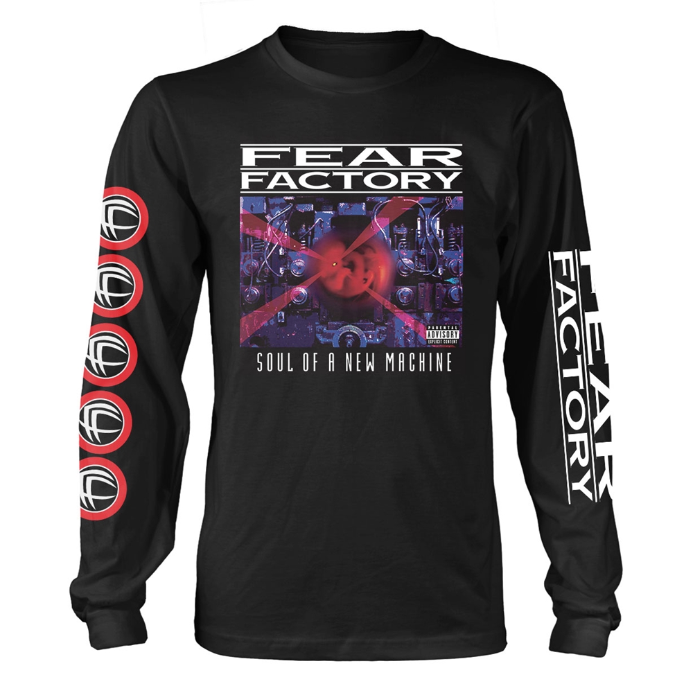 Cover for Fear Factory · Soul of a New Machine (Long Sleeved T-shirt) [size M] [Black edition] (2019)