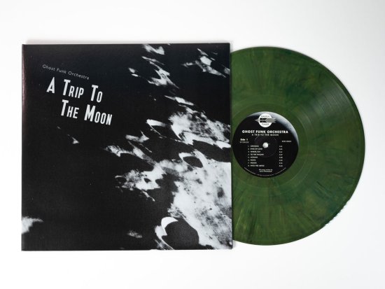 Cover for Ghost Funk Orchestra · A Trip to the Moon (LP) [Green Swirl Coloured edition] (2025)