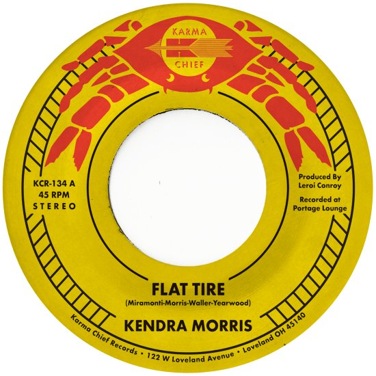Cover for Kendra Morris · Flat Tire (Ltd-  Blood Orange Vinyl) (7") [Ltd-  Blood Orange Vinyl edition] (2026)