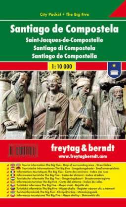 Cover for Freytag &amp; Berndt · Santiago De Compostela City Pocket + the Big Five Waterproof 1:10 000 (Map) (2008)