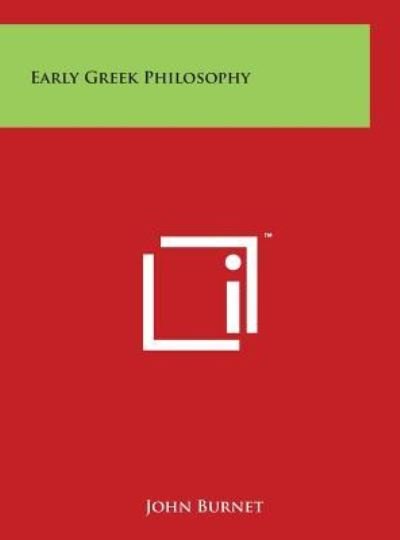 Cover for John Burnet · Early Greek Philosophy (Hardcover Book) (2014)