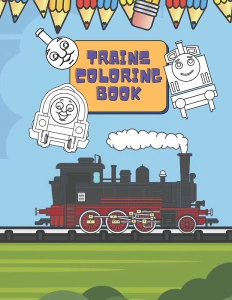 Cover for Miranda Nowaky · Trains Coloring Book (Paperback Book) (2021)