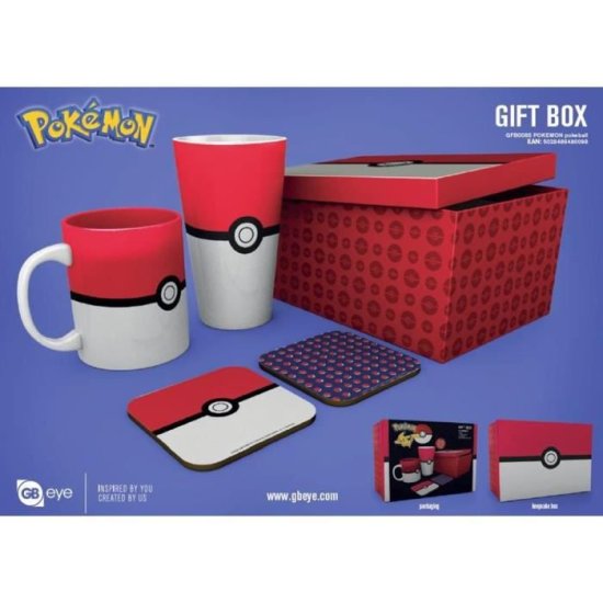 Cover for Gift Box · Pokemon Gift Set - Glass XXL - Mug - Coasters Pokeball (MERCH) (2023)