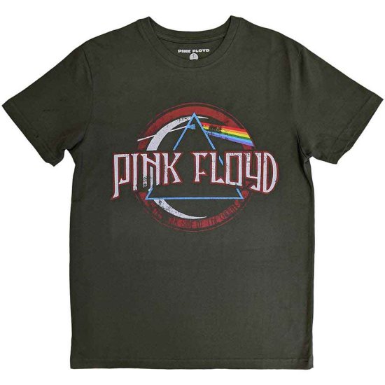 Cover for Pink Floyd · Pink Floyd Unisex T-Shirt: Vintage Dark Side of the Moon Seal (Green) (T-shirt) [size S] (2023)