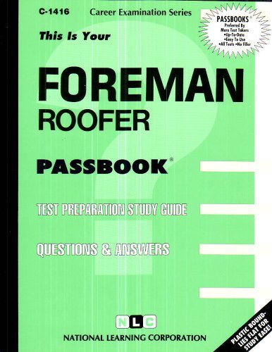 Cover for Jack Rudman · Foreman Roofer (Passbooks) (Career Examination Passbooks) (Spiral Book) (2011)
