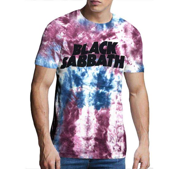 Cover for Black Sabbath · Black Sabbath Unisex T-Shirt: Wavy Logo (Blue &amp; Red) (Wash Collection) (T-shirt) [size S] (2021)