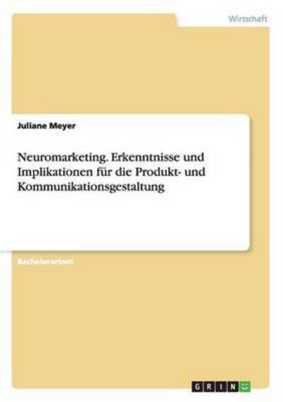 Cover for Meyer · Neuromarketing - Erkenntnisse und (Book) [German edition] (2009)