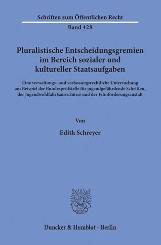 Cover for Schreyer · Pluralistische Entscheidungsgr (Book) (1982)