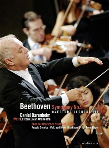 Cover for Barenboim Daniel / West Eastern Divan Orchestra · Beethoven: Symphony No. 9 &amp; Leonore Overture No. 3 (DVD) (2010)