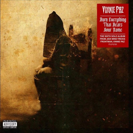 Cover for Vinnie Paz · Burn Everything That Bears Your Name (2lp-black with Brown Splatter) (LP) [Coloured edition] (2021)