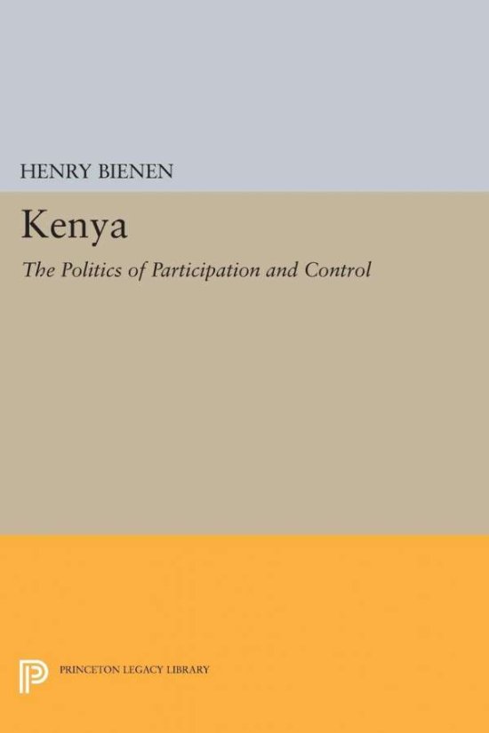 Cover for Henry S. Bienen · Kenya: The Politics of Participation and Control - Princeton Legacy Library (Paperback Book) (2015)