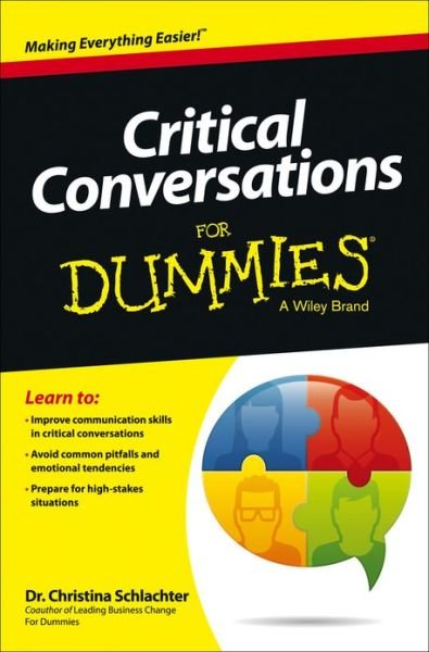 Cover for Christina Tangora Schlachter · Critical Conversations For Dummies (Paperback Book) (2013)