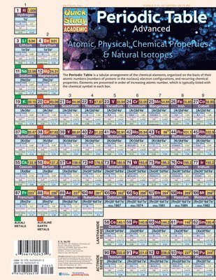 Periodic Table Advanced: A Quickstudy Laminated Reference Guide - Mark Jackson - 图书 -  - 9781423224310 - 