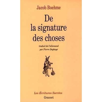 Cover for Jacob Boehme · De La Signature Des Choses (Book) (2018)