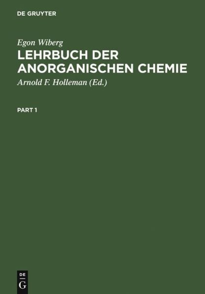 Cover for Egon Wiberg · Lehrbuch Der Anorganischen Chemie: Mit Einem Anhang: Chemiegeschichte (Hardcover Book) [56th 56., 47. 56. REV. edition] (1960)