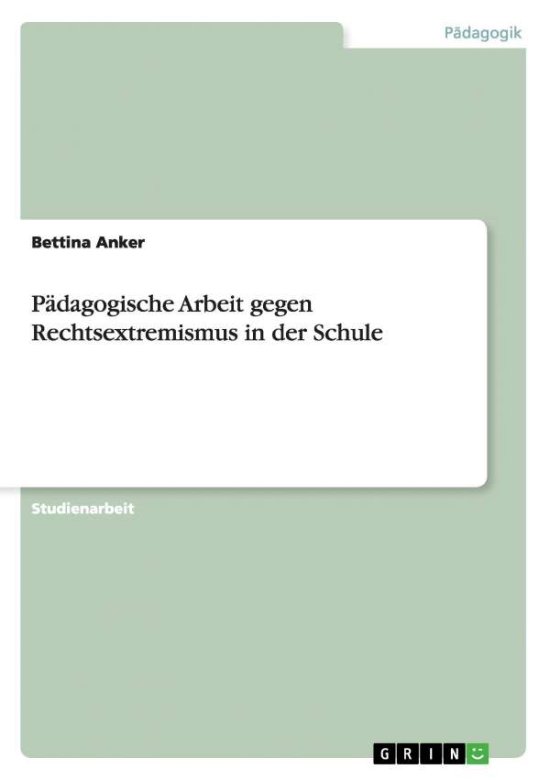 Cover for Anker · Pädagogische Arbeit gegen Rechtse (Book) (2015)