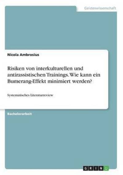 Cover for Ambrosius · Risiken von interkulturellen (Book) (2016)