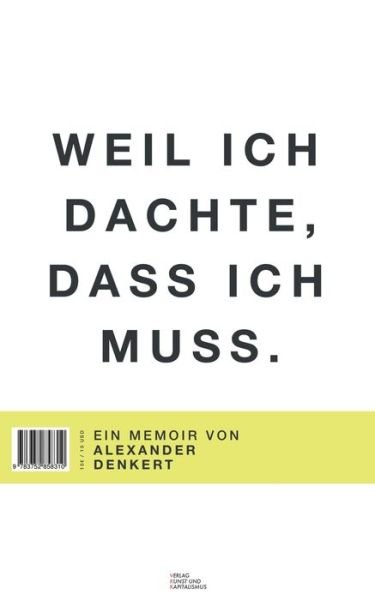 Cover for Denkert · Weil ich dachte, dass ich muss (Book) (2018)