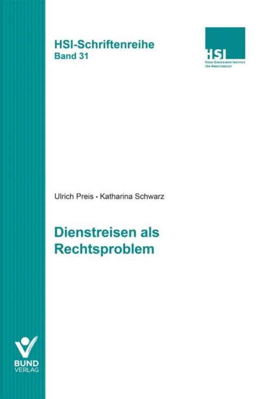 Dienstreisen als Rechtsproblem - Preis - 图书 -  - 9783766370310 - 