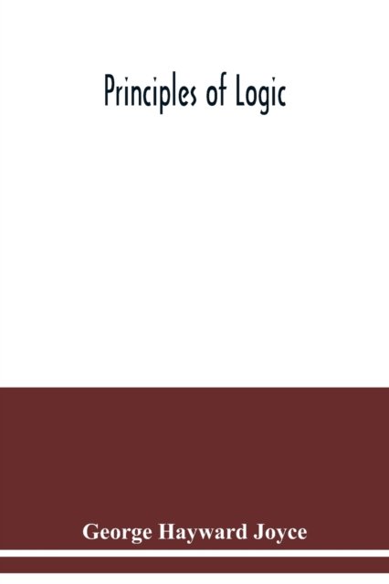Cover for George Hayward Joyce · Principles of logic (Paperback Book) (2020)