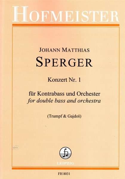 Cover for Sperger · Konzert Nr. 1 für Kontrabass un (Book)