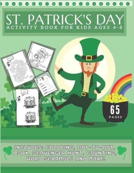 Cover for Maddy Press · St. Patrick's Day Activity Book For Kids Ages 4-8 (Paperback Book) (2021)