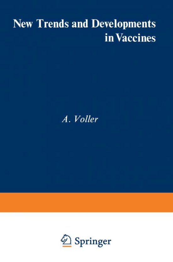 Cover for A Voller · New Trends and Developments in Vaccines (Paperback Book) [Softcover reprint of the original 1st ed. 1978 edition] (2012)