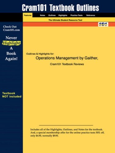 Cover for Cram101 Textbook Reviews · Outline to Accompany Operations Management (Cram101 Textbook Outlines) (Paperback Book) [9th edition] (2006)