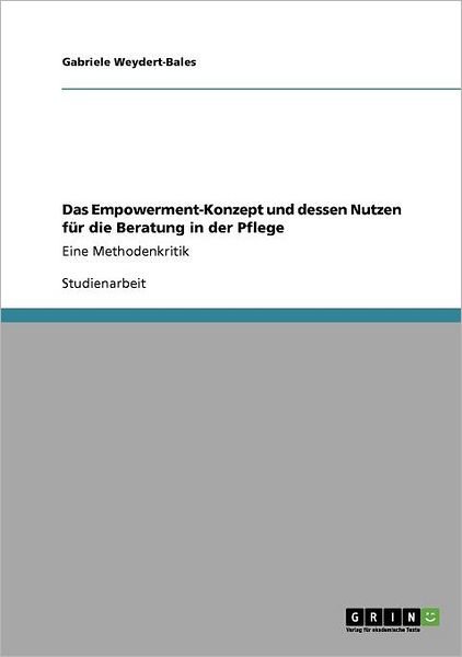 Cover for Weydert-Bales · Das Empowerment-Konzept u (Book)