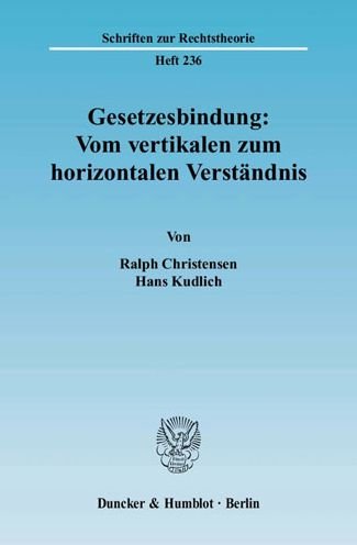 Cover for R. Christensen · Gesetzesbindung (Book) (2008)