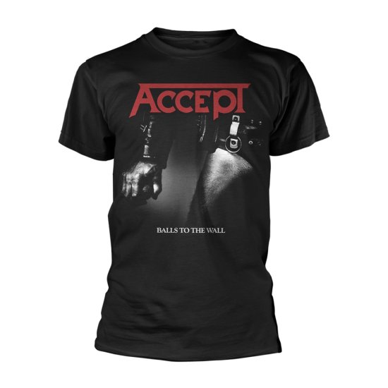 Cover for Accept · Balls to the Wall (Red Logo) (T-shirt) [size M] [Black edition] (2018)