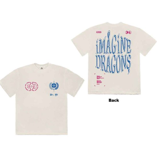Cover for Imagine Dragons · Imagine Dragons Unisex T-Shirt: Lyrics (Natural) (Back Print) (T-shirt) [size M] [Neutral - Unisex edition] (2021)