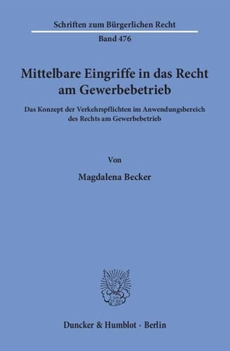 Cover for Becker · Mittelbare Eingriffe in das Rech (Book) (2017)