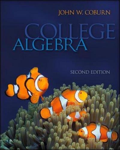 Cover for John W. Coburn · College Algebra - Collegiate Math (Hardcover Book) [2 Rev edition] (2009)