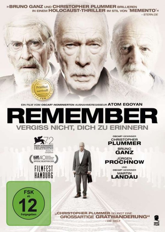 Cover for Atom Egoyan · Remember (DVD) (2016)