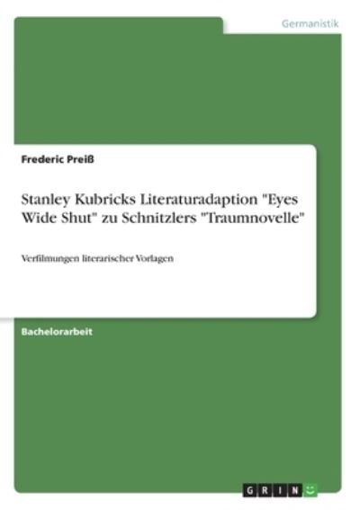 Cover for Preiß · Stanley Kubricks Literaturadaptio (Book)
