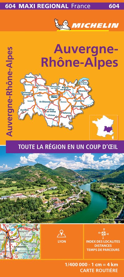 Cover for Michelin · AUVERGNE-RHONE-ALPES, France - Michelin Maxi Regional Map 604: Map - France Maxi Regional (Map) (2019)
