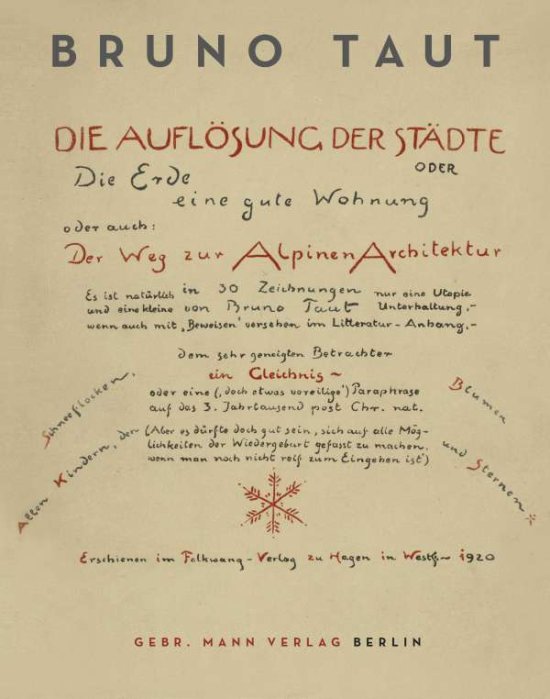 Cover for Taut · Die Auflösung der Städte (Book) (2020)