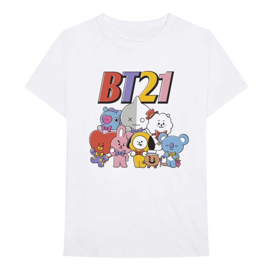 Cover for Bt21 · BT21 Unisex T-Shirt: Colourful Squad (White) (X-Large) (LOS) (T-shirt) [size XL] (2022)