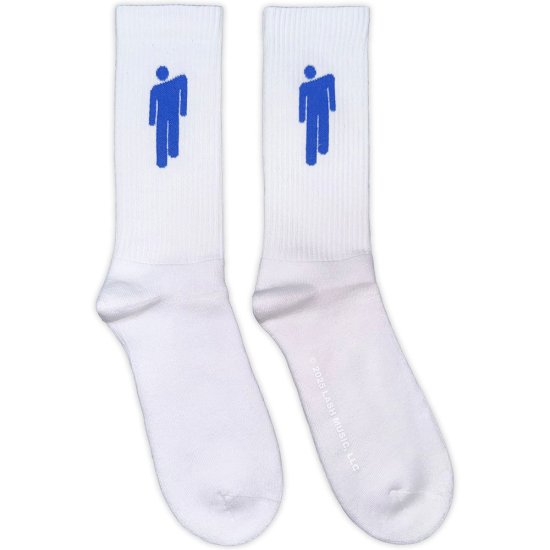Cover for Billie Eilish · Billie Eilish Unisex Terry Socks: Blue Blohsh (White) (UK Size 4 - 7) (Socks) (2025)