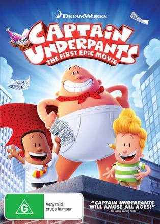 Cover for Captain Underpants: the First Epic Movie (DVD) (2017)