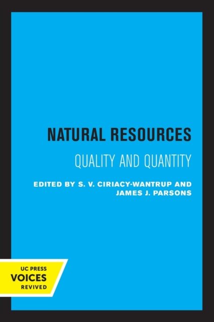 Natural Resources: Quality and Quantity -  - 图书 - University of California Press - 9780520332607 - 2022年7月15日