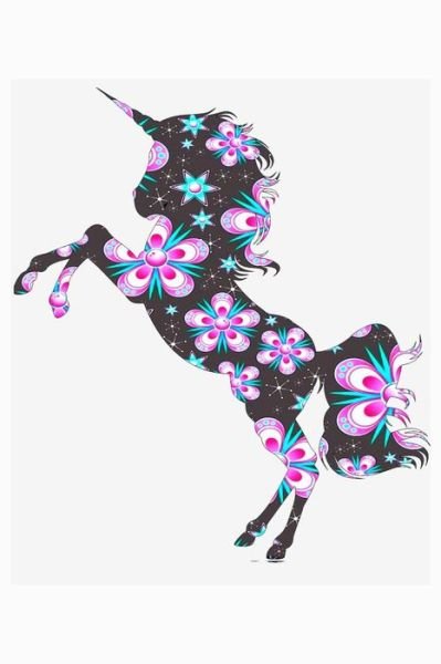 Cover for Green Cow Land · Black And Pink Flowers Unicorn (Paperback Book) (2019)
