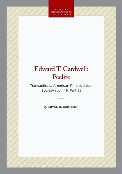 Cover for Arvel B. Erickson · Edward T. Cardwell (Book) (1959)