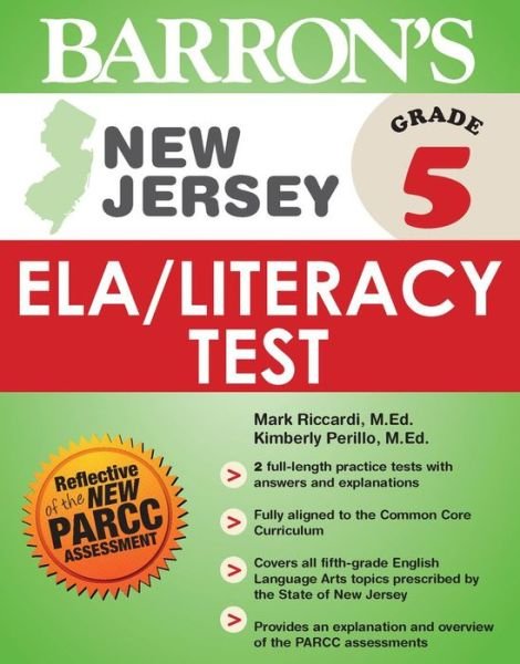 Cover for Barron'S Educational Series-Mark Riccardi-Kimberly · New Jersey Grade 5 Ela / Literacy Test (Book) (2015)