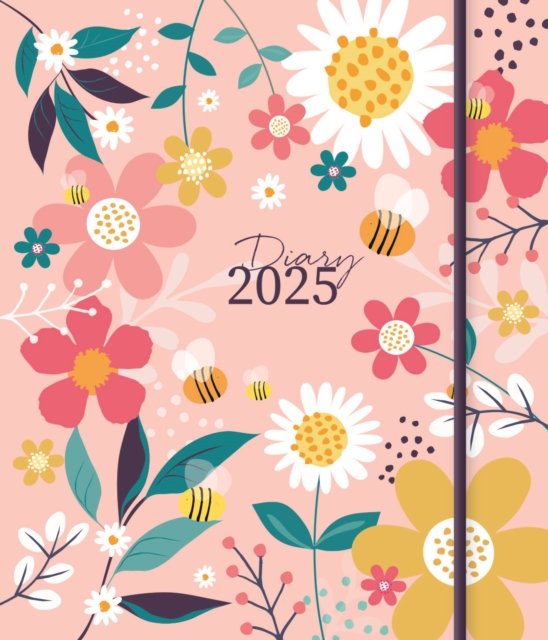 Cover for Carousel Calendars · Contemporary Floral Square Pocket Diary 2025 (Calendar) (2024)